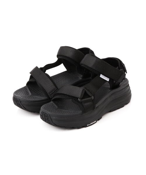 【TELICコラボ】リカバリースポーツサンダルブラック TELIC（テリック） 厚底 スポーツサンダル リカバリーサンダル