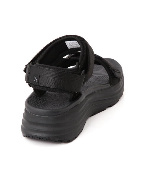 【TELICコラボ】リカバリースポーツサンダルブラック TELIC（テリック） 厚底 リカバリーサンダル スポーツサンダル