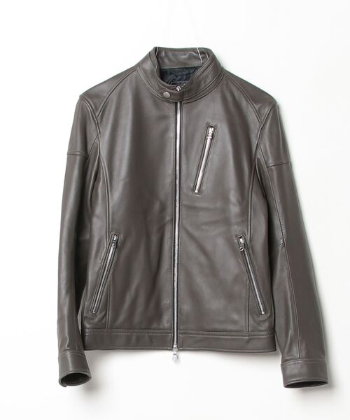 RATTLE TRAP（ラトルトラップ） レザーブルゾン S カーキ メンズ