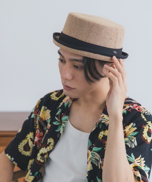 Ruben 帽子 ハット 紫外線カット LINEN LIKE PORKPIE HAT/リネンライク