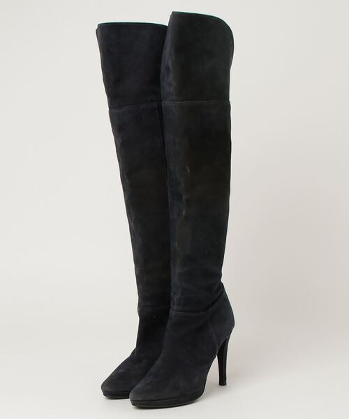 DIANA（ダイアナ） ロングブーツ 24cm ネイビー レディース : ZOZOTOWN