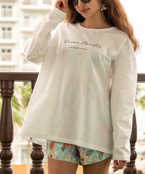 Ocean Pacific レディースラッシュガード付き水着4点セット 水陸両用 Ocean Pacific 水着 「OP:オーピー」レディースラッシュガード