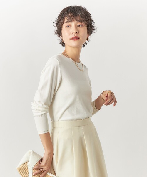 「NOLLEY'S Sophi」 長袖ニット 36 ダークネイビー レディース_画像6