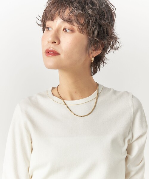 「NOLLEY'S Sophi」 長袖ニット 36 ダークネイビー レディース_画像7