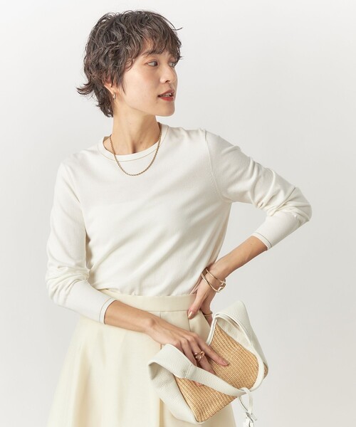 「NOLLEY'S Sophi」 長袖ニット 36 ダークネイビー レディース_画像8