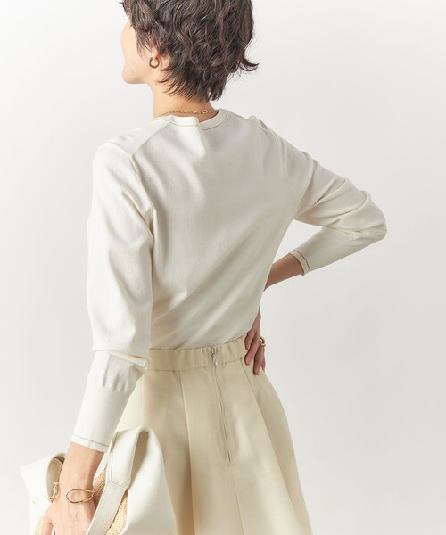 「NOLLEY'S Sophi」 長袖ニット 36 ダークネイビー レディース_画像9