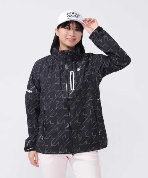 【美品】定価4.4万 PEARLY GATES レインウェア ネイビー PEARLY GATES（パーリーゲイツ） レインコート カッパ 「PEARLY GATES
