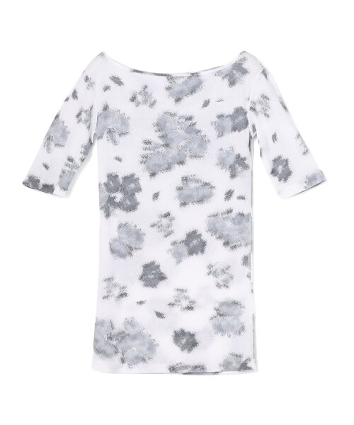 tシャツ フラワープリント ハーフスリーブトップス レディース