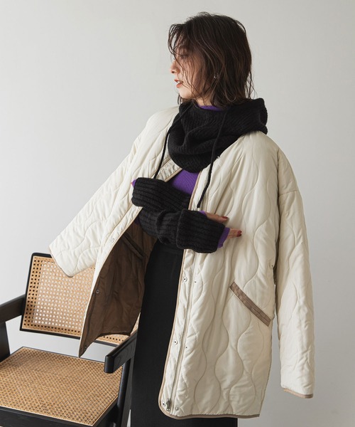 「rectangle」 ブルゾン FREE アイボリー レディース_画像3