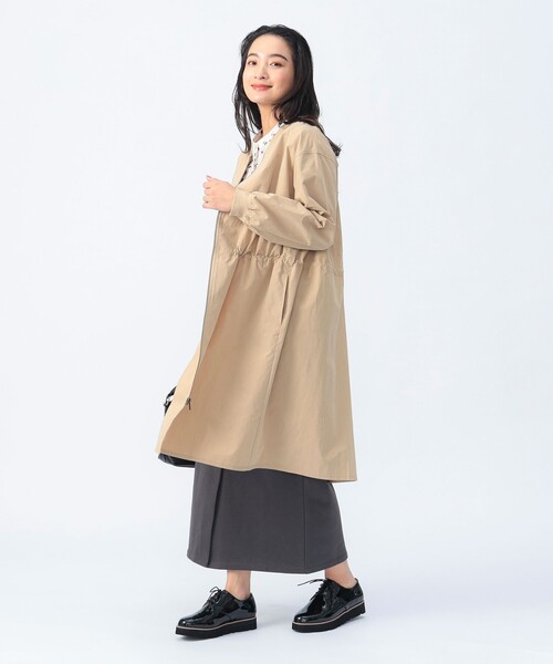 BEAMS HEART 「BEAMS HEART」 ステンカラーコート FREE オリーブ