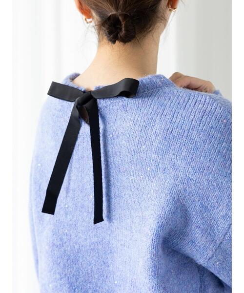「Te chichi TERRASSE」 長袖ニット F ブルー レディース_画像4