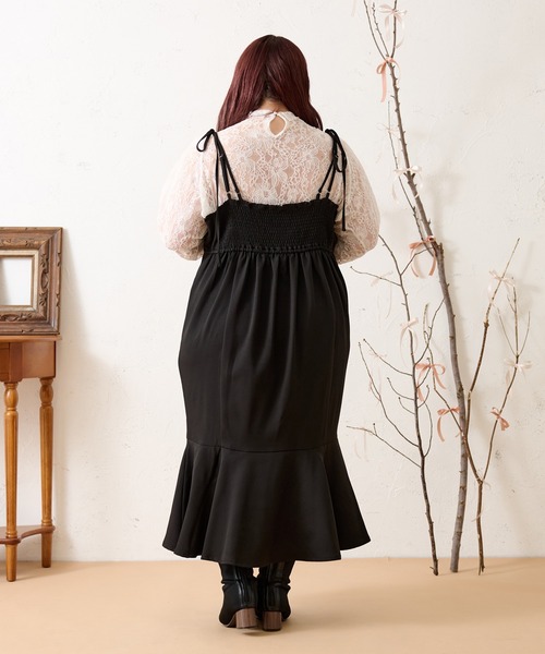 louiosy ルオシー LL キャミソールフレアワンピース Louiosy 「Louiosy」 キャミソールワンピース LL ブラック