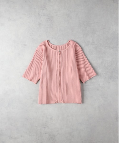 トップス rose Right-on（ライトオン） 「HONEYSUCKLE ROSE」フロントジップ半袖