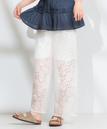 【DOLCE&GABBANA】フレア フローラル コルドネットレース パンツ Dolce & Gabbana フローラルレース フレアパンツ | ピンク