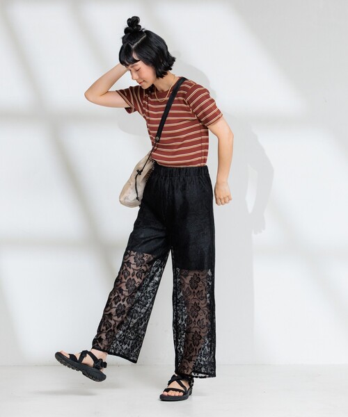 FREAK'S STORE パンツ フラワーレースパンツ/レースワイドパンツ