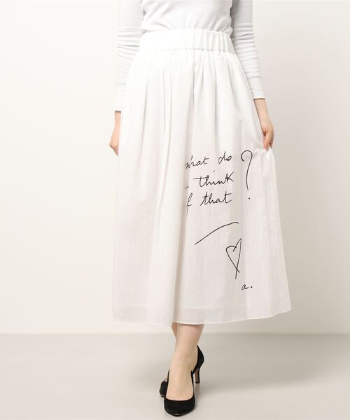 「To b. by agnes b.」 フレアスカート 38 ホワイト レディース_画像9