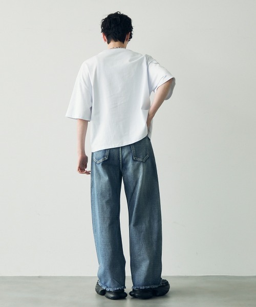 Shoowtime tシャツ Oversized cropped short sleeve T-shirt