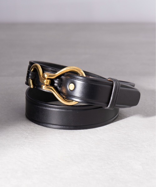 TORY LEATHER ブラックレザーベルト 32 TORY LEATHER 「TORY LEATHER」 ベルト 32 ブラック メンズ