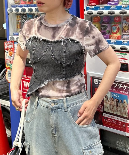 tシャツ なんちゃってビスチェT レディース