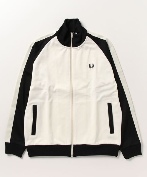 FRED PERRY ブルゾン FRED PERRY 「FRED PERRY」 ジャージブルゾン S ホワイト メンズ
