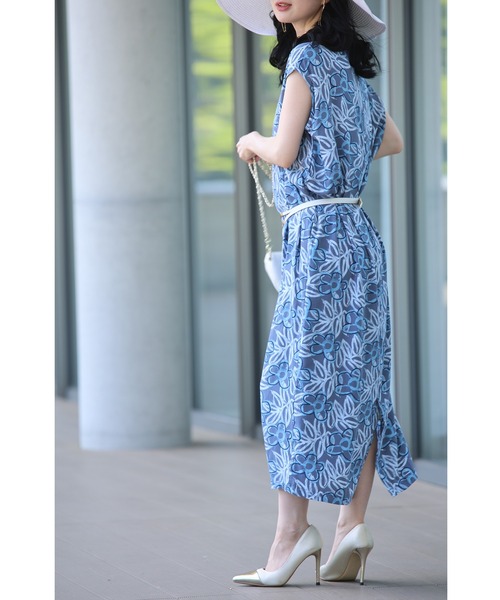 cawaii ワンピース 暑い日でもさらり心地よい。ペイント画風花柄