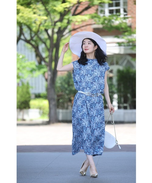 cawaii ワンピース 暑い日でもさらり心地よい。ペイント画風花柄