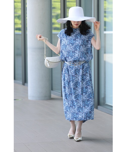 cawaii ワンピース 暑い日でもさらり心地よい。ペイント画風花柄
