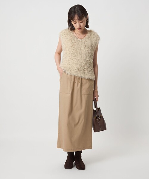 【未使用品】green label relaxing   タイトスカート UNITED ARROWS green label relaxing パウドレ ベルト タイト