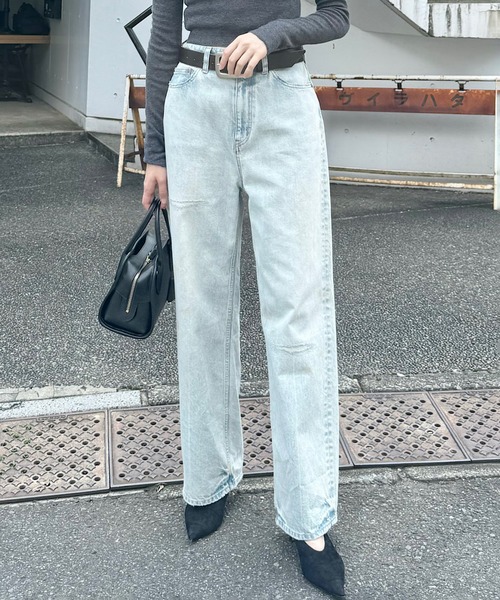 Whim Gazette（ウィム ガゼット） ダメージ加工デニムパンツ 38 スカイ  