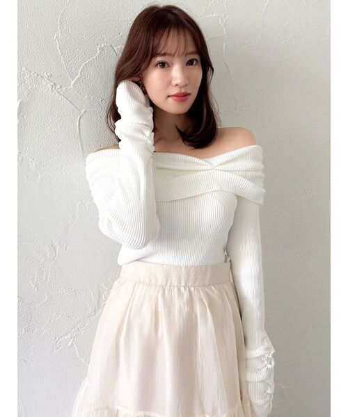 dazzlin（ダズリン） ニット セーター 2WAYアシメタックオフショル