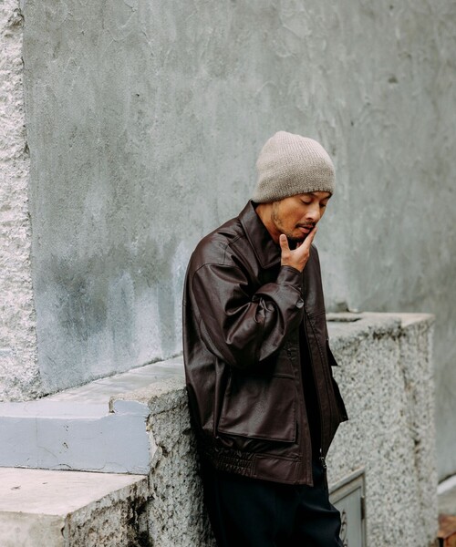 FREAK'S STORE（フリークスストア） レザーブルゾン LARGE ブラック