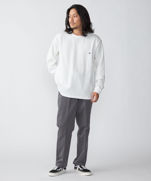 「SHIPS」 長(zhǎng)袖Tシャツ LARGE ライトグレー メンズ
