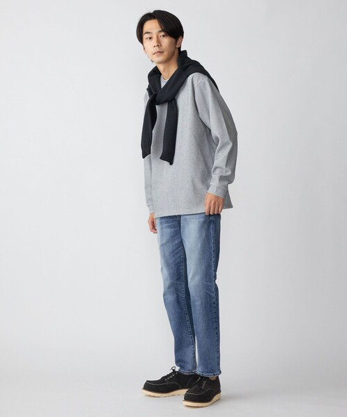 「SHIPS」 長(zhǎng)袖Tシャツ LARGE ライトグレー メンズ
