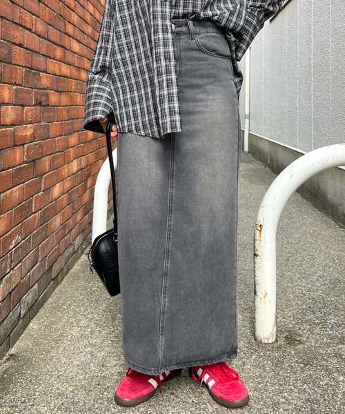 デニムスカート バックスリットデニムロングスカート : ZOZOTOWN Yahoo