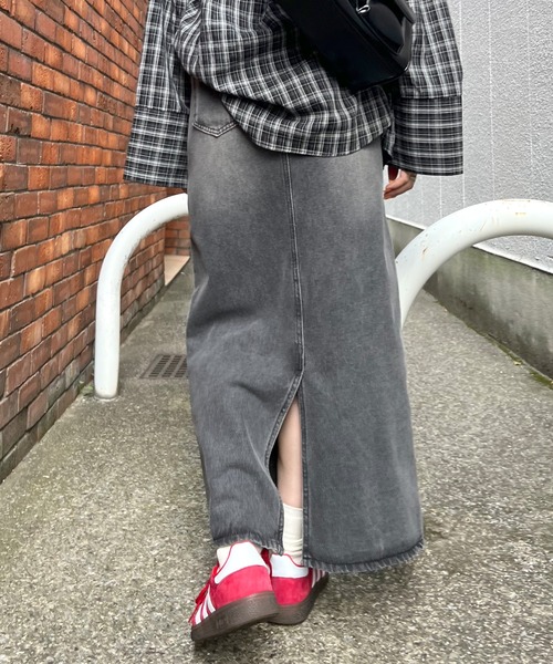 デニムスカート バックスリットデニムロングスカート : ZOZOTOWN Yahoo