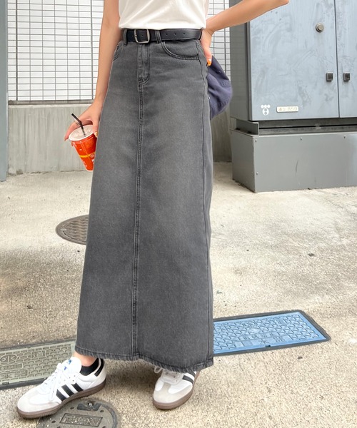 デニムスカート バックスリットデニムロングスカート : ZOZOTOWN Yahoo