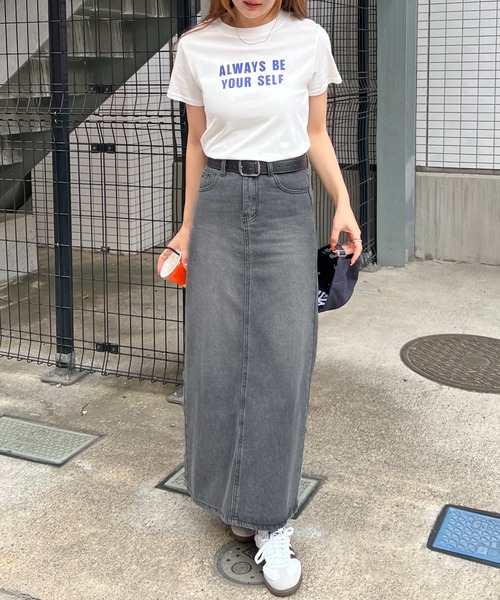 デニムスカート バックスリットデニムロングスカート : ZOZOTOWN Yahoo