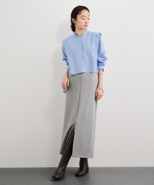 LE CERCLE par rope' ブラウス シャツ ブロード2WAYヘムタックブラウス