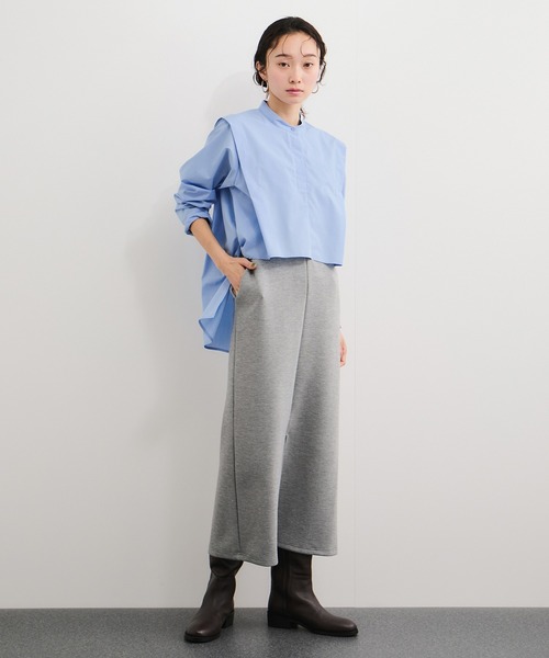 LE CERCLE par rope' ブラウス シャツ ブロード2WAYヘムタックブラウス