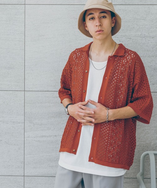 「RAGEBLUE」 ニットカーディガン MEDIUM ブラック メンズ_画像3