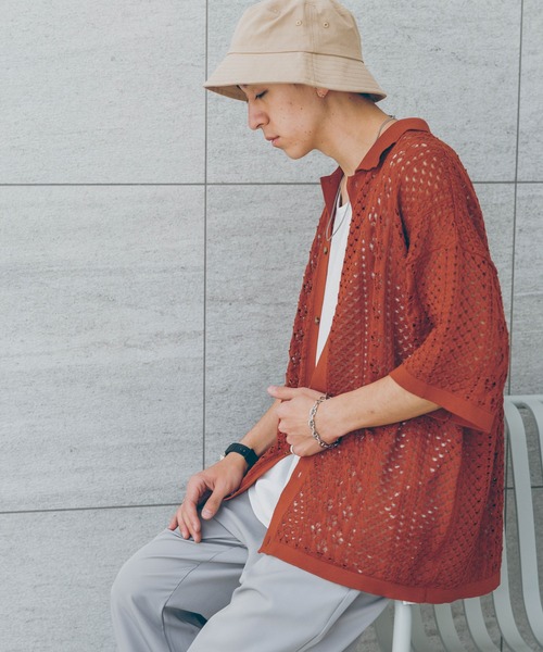 「RAGEBLUE」 ニットカーディガン MEDIUM ブラック メンズ_画像5