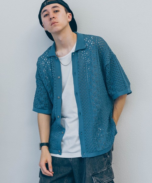 「RAGEBLUE」 ニットカーディガン MEDIUM ブラック メンズ_画像8