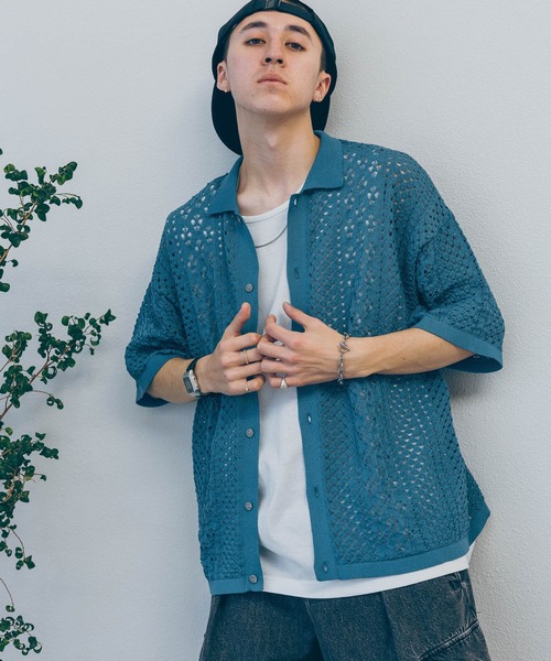 「RAGEBLUE」 ニットカーディガン MEDIUM ブラック メンズ_画像9