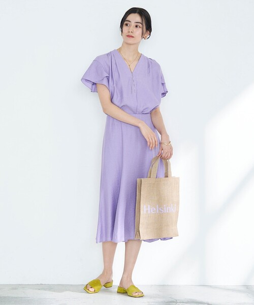 「NOLLEY'S」 半袖ブラウス FREE ベージュ レディース_画像2