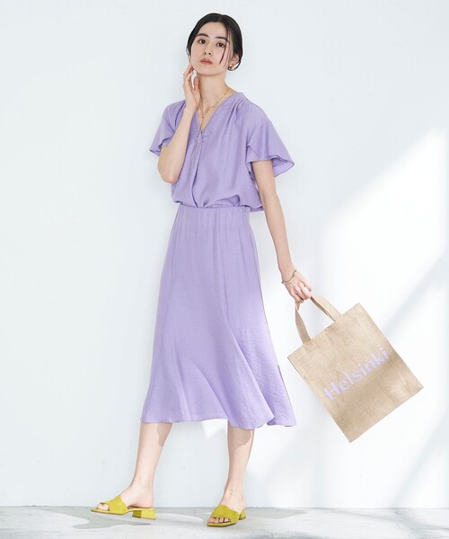 「NOLLEY'S」 半袖ブラウス FREE ベージュ レディース_画像3