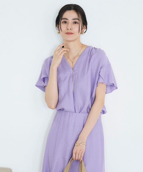 「NOLLEY'S」 半袖ブラウス FREE ベージュ レディース_画像6