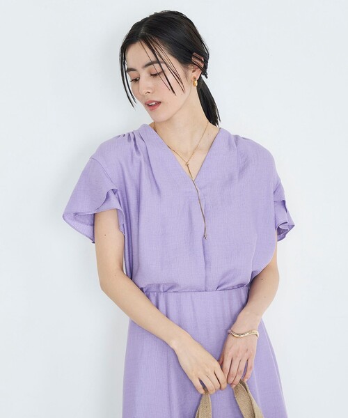 「NOLLEY'S」 半袖ブラウス FREE ベージュ レディース_画像7