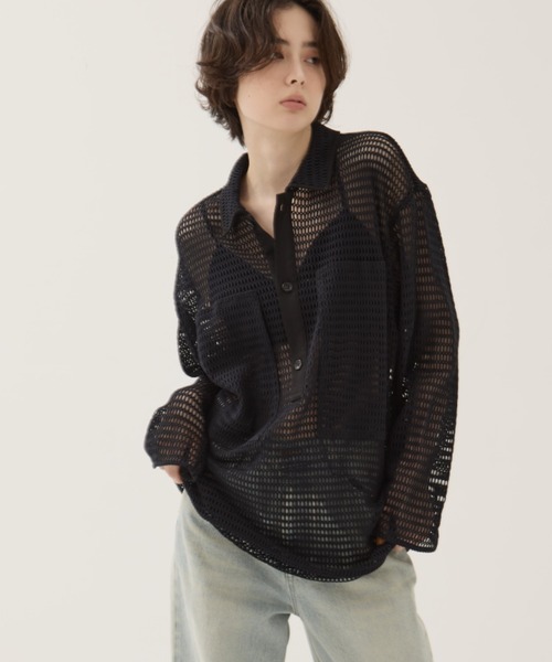 CLANE（クラネ） ブラウス シャツ 「CLANE/クラネ」MESH POCKET OVER