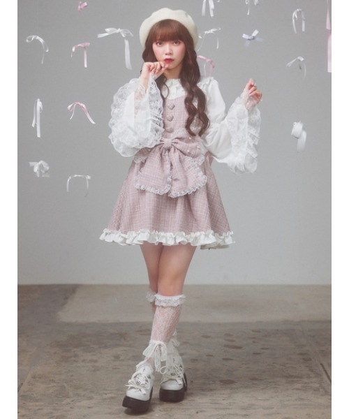 Ank Rouge（アンクルージュ） ブラウス シャツ おリボン姫袖ブラウス