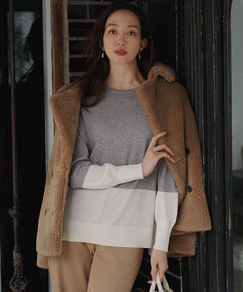 23区（ニジュウサンク） ニット セーター 「洗える」ウーステッド